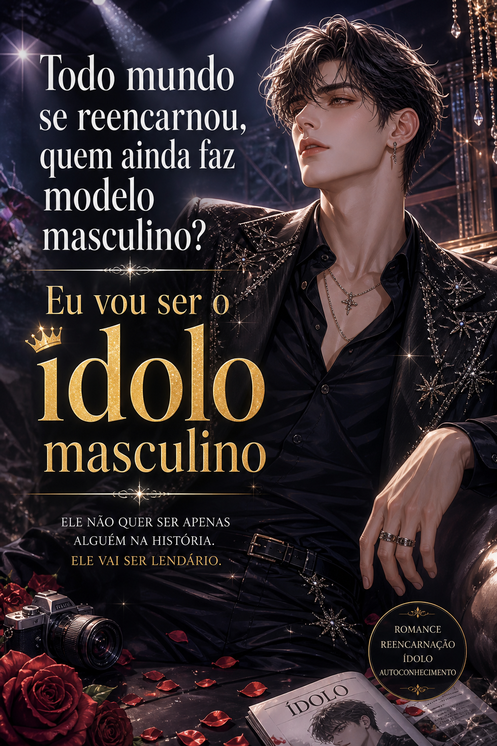 Todo mundo se reencarnou, quem ainda faz modelo masculino? Eu vou ser o **ídolo** masculino